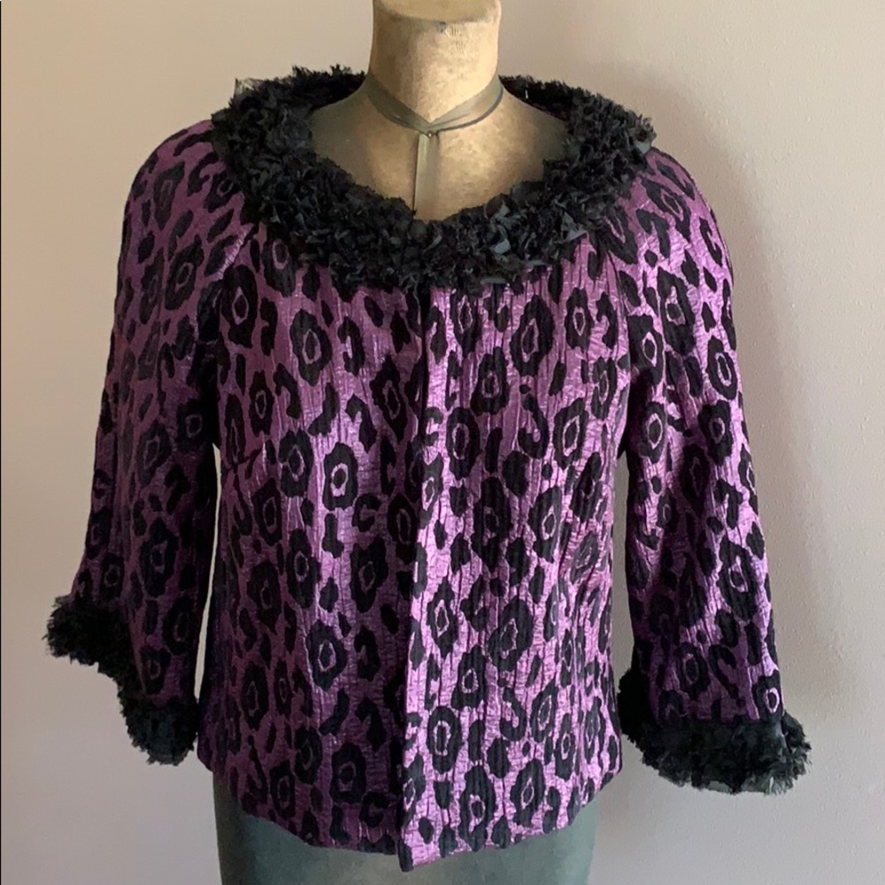 Lavender & honey purple and black jacket